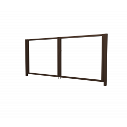 Ворота Жалюзи распашные Grand Line RAL 8017, 3.6*2.00м